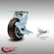 Service Caster 5 Inch SS Polyurethane Caster with Roller Bearing and Brake/Swivel Lock SCC SCC-SS30S520-PPUR-TLB-BSL - alternate 5